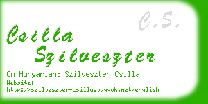 csilla szilveszter business card